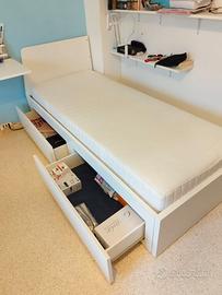 letto Ikea con cassetti e letto estraib. 90 x 205