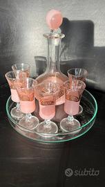 Set vintage bicchiere bottiglia
