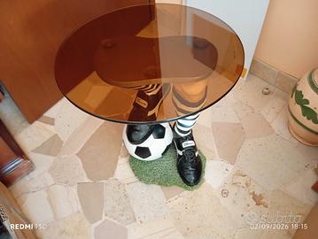 tavolino pop art calciatore Veronese bianconero 