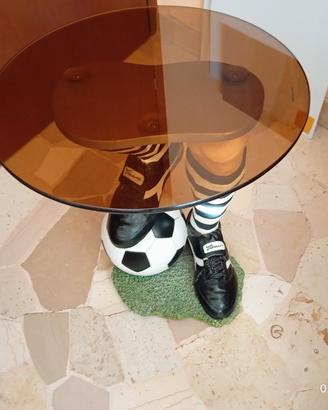 tavolino pop art calciatore Veronese bianconero 
