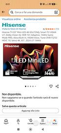 Hisense TV 65" Mini-LED 4K 65U72NQ