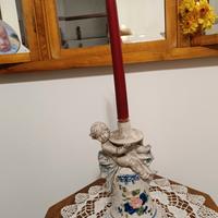 Candeliere d epoca in porcellana 