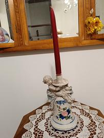 Candeliere d epoca in porcellana 