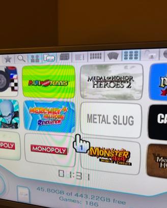 wii con hard disk con quasi 200 giochi