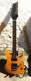 chitarra elettrica Ibanez RG320FM di colore ambra
