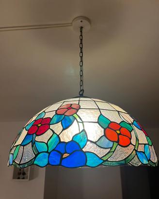 Lustre + Lampada da Terra Tipo Tiffany
