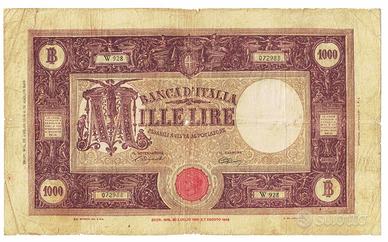 Mille Lire 1000 lire Grande "M" (B.I.) 22-07-1946 