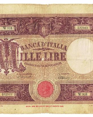 Mille Lire 1000 lire Grande "M" (B.I.) 22-07-1946 