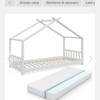 LETTO MONTESSORIANO BASSO 90x200cm singolo