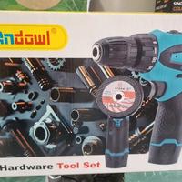 Kit trapano avvitatore + flex con 2 batteria 12V