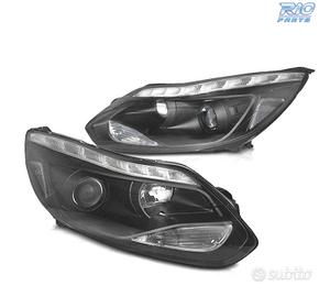 FARI FORD FOCUS MK3 11-14 LUCE DIURNA A LED NERI