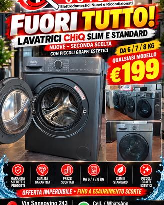 LAVATRICI CHiQ SLIM E STANDARD A SOLI 199€! 🤩