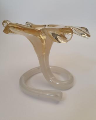 Scultura Fiore in Vetro Soffiato Murano