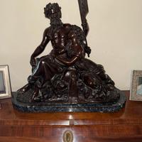 Statua in bronzo firmata Campagne fine 800
