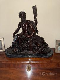 Statua in bronzo firmata Campagne fine 800
