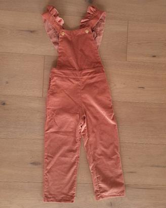 Salopette velluto a coste Little Celebs rosa - 4A