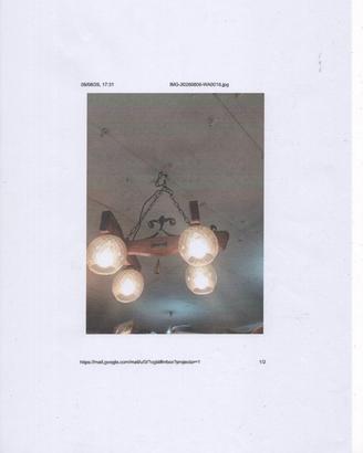 LAMPADARIO RUSTICO PER TAVERNA