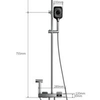 Colonna doccia / vasca con display digitale ottone