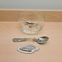 Bomboniera Claraluna: ciotola cucchiaio segnalibro