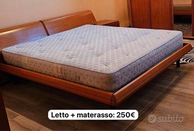 letto matrimoniale con materasso 3 comodini