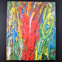 Giovanni Menegaldo-Quadro acrilico bassorilievo