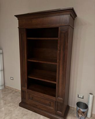 Libreria in legno massello Parlani