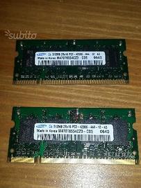 Ram Samsung ORIGINALI SODIMM DDR2 512MB