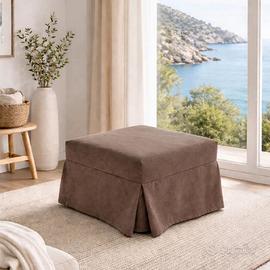 Pouf Letto Reverso con Materasso  - Marrone