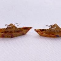 Orecchini barchetta di giornale