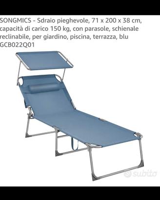 lettino prendisole  spiaggia o piscina/giardino