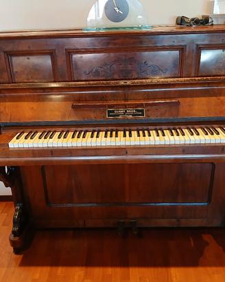pianoforte verticale i radica, inglese primi 900