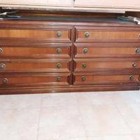 Cassettiera legno tamburato