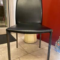 Sedie in ecopelle nera