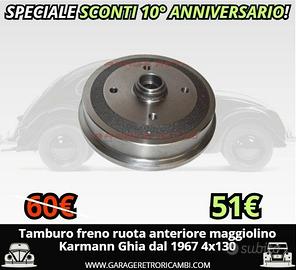Tamburo freno anteriore Vw maggiolino Karmann Ghia