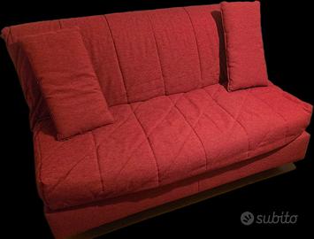 Divano letto matrimoniale rosso, 2 posti