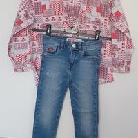 Jeans e camicia x bambina