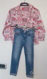 Jeans e camicia x bambina