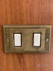 Placche Interruttori Vintage Ottone Lavorato