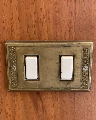 Placche Interruttori Vintage Ottone Lavorato