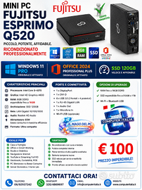 MINI PC FUJITSU  i3/8GB/SSD/WIN 11 PRO+OFFICE 2024