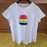 maglia a maniche corte da bambina