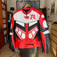 Giacca da moto in vera pelle