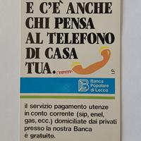 CARTA TELEFONICA SIP BANCA DI LECCO