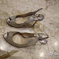 Jimmy Choo Nova Glitter Pumps Silver Donna – 39