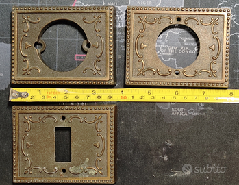 Placche interruttore luce in ottone Vintage