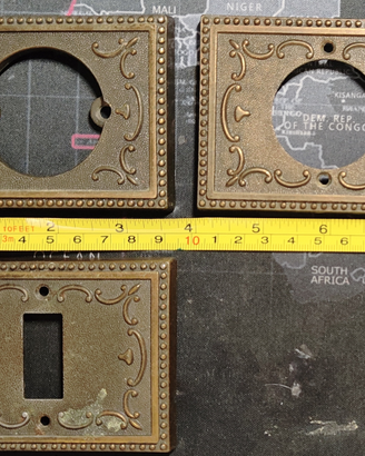 Placche interruttore luce in ottone Vintage