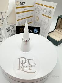 Anello Solitario con diamante Moissanite da 1 ct