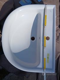 lavabo con colonna e semicolonna LAUFEN PRO