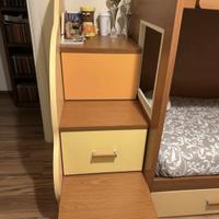 Letto a castello con cassettiere
