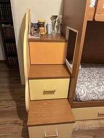 Letto a castello con cassettiere